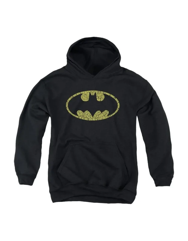 Batman Word Logo Pull Over Hoodie