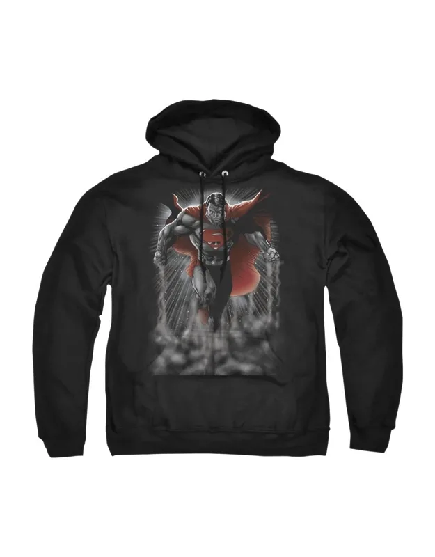 Superman Above The Clouds Hoodie - 50% Cotton, 50% Polyester