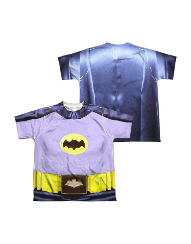 _batman Classic Tv Batman Costume (front/back Print) Short Sleeve Poly Crew Tee / T-shirt_