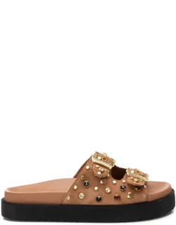Carmela Leather Fashion Footbed Sandals