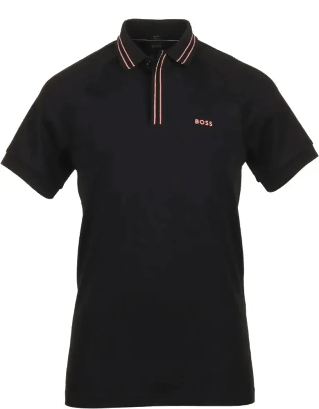 Paule 2 Slim Fit Cotton Polo T-shirt W/ Pink Stripes