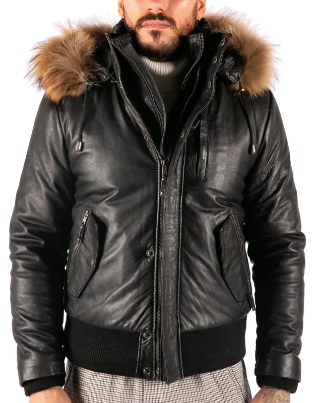 Hooded Bomber Puffer Jacket
