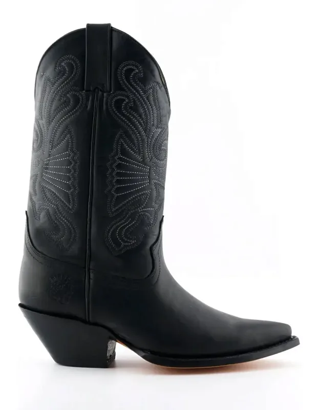 Grinders Buffalo Western Cowboy Boots With Stacked Cuban Heels And Goodyear Welted Sole