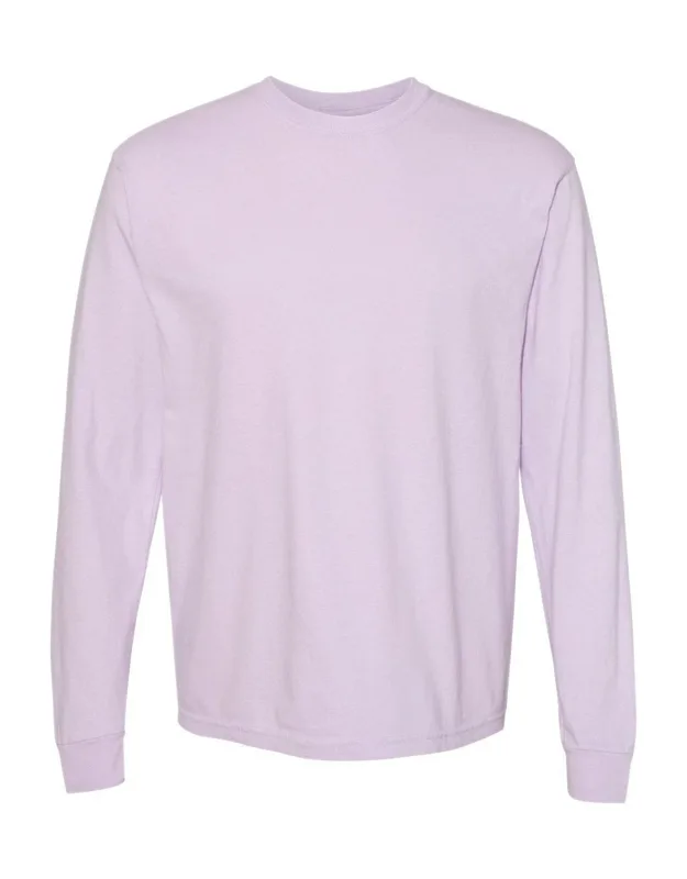 Heavyweight Long Sleeve T-shirt - Relaxed Fit, Twill Taped Neck