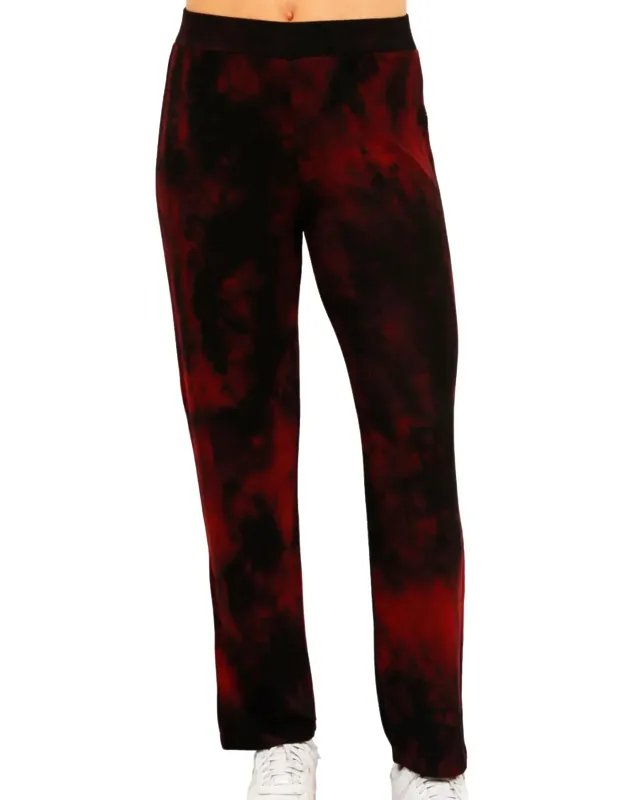 Marble Wash Lounge Pant With Cropped Design And Tailored Fit
