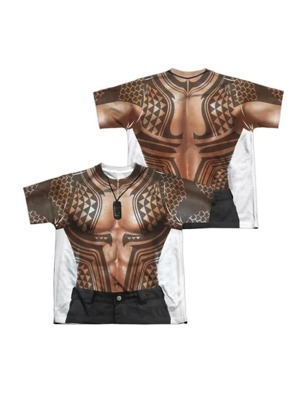 Aquaman Movie Tattoos Short Sleeve Poly Crew Tee