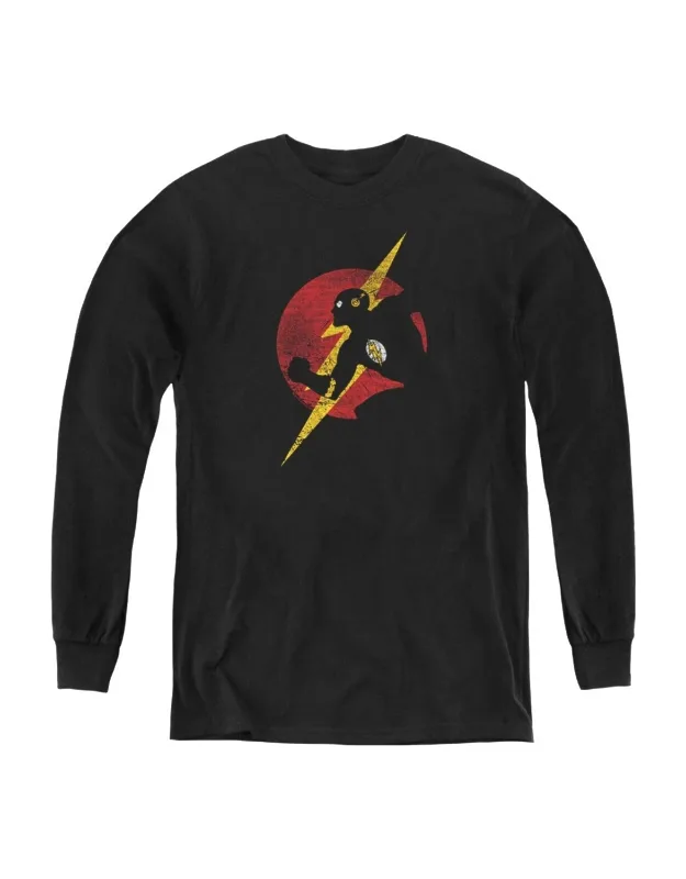 Justice League Of America Flash Symbol Long Sleeve Tee