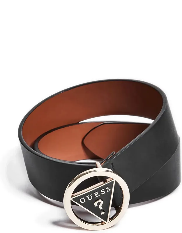 Round Triangle Logo Buckle Belt