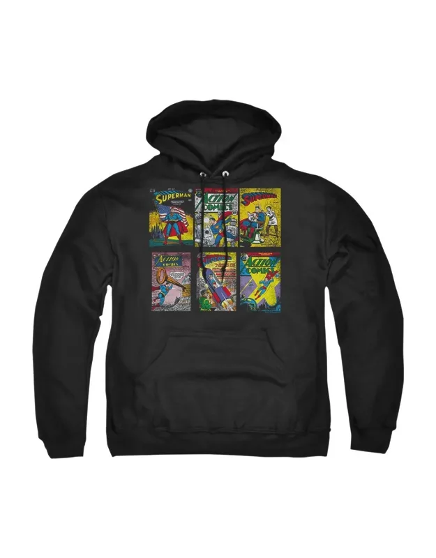 Superman Covers Hoodie - Stylish Everyday Wear, 50% Cotton And 50% Polyester