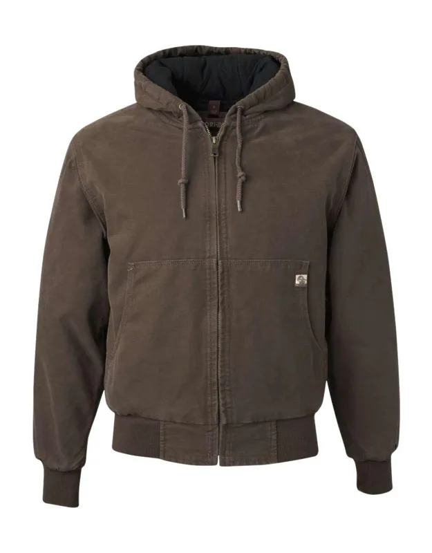 Dri Duck Cheyenne Boulder Cloth Hooded Jacket With Three-piece Hood And Heavy-duty Zipper Pull