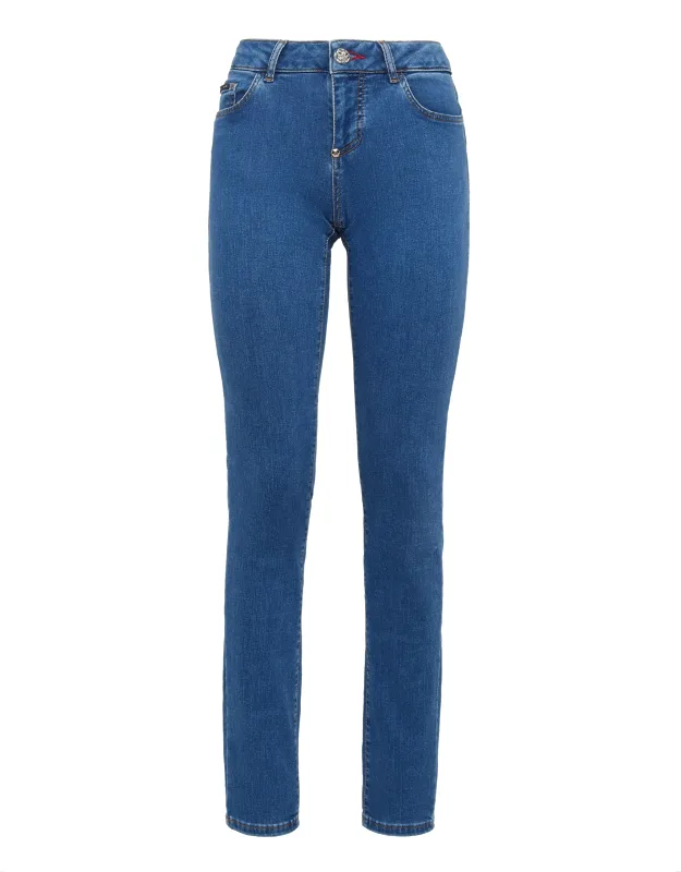Denim Trousers Slim Fit, Stretch Stone Washed Jeggings