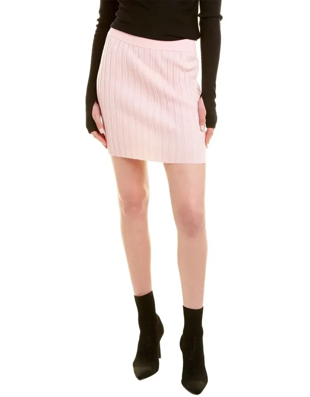 Fine Rib Wool Mini Skirt