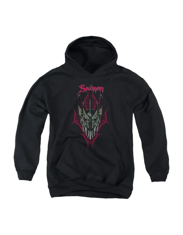 Hobbit Evils Helm Youth Pull Over Hoodie - Stylish For Everyday Wear, 50% Cotton And 50% Polyester