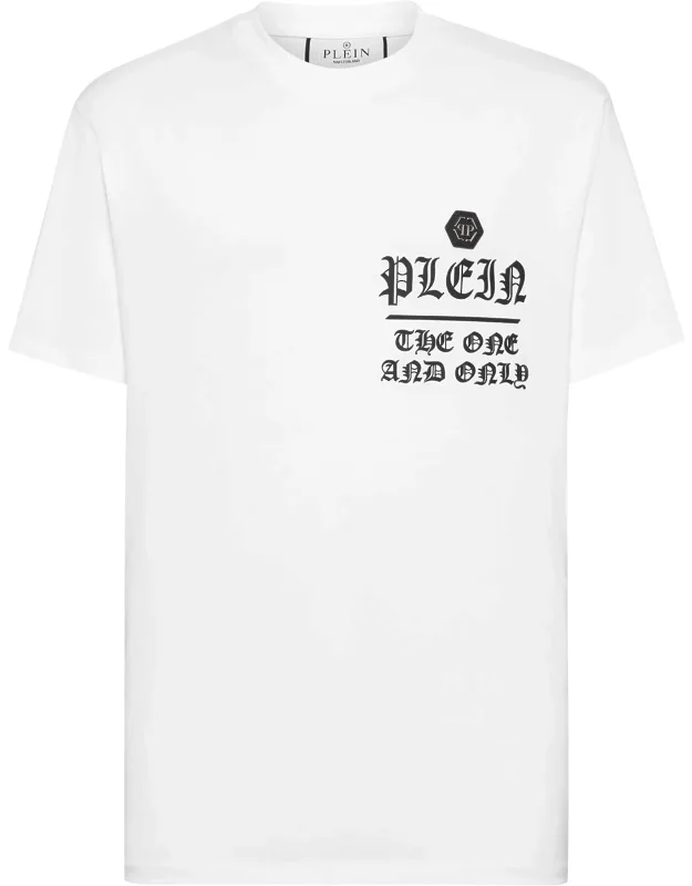 T-shirt Round Neck Ss With Lettering And Pp Hexagon Patch