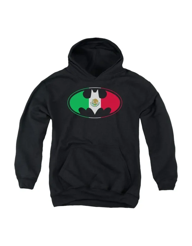 Batman Flag Shield Youth Pull Over Hoodie - Stylish Everyday Wear