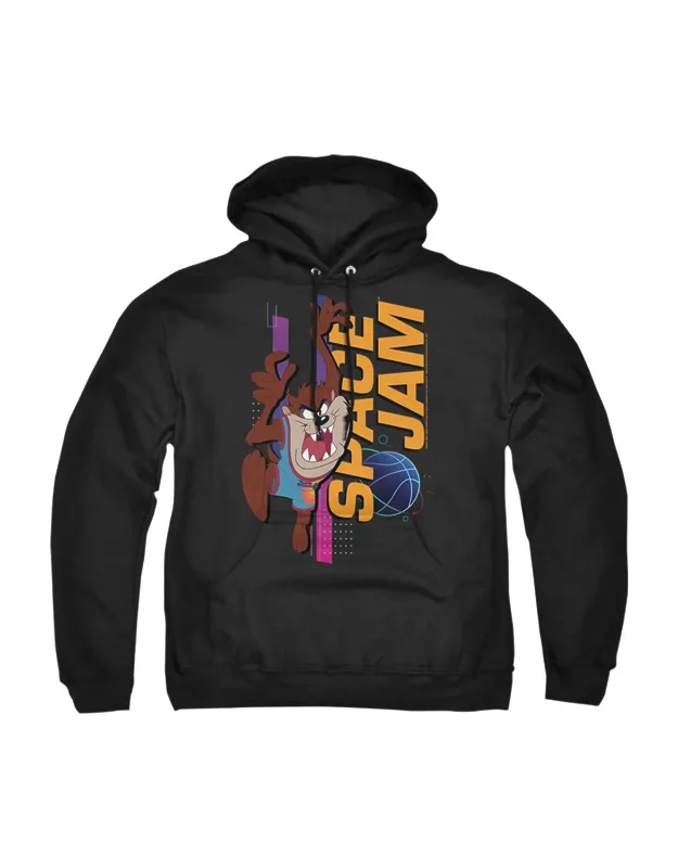 Space Jam 2 Taz Standing Adult Pull Over Hoodie - Stylish For Everyday Wear, 50% Cotton And 50% Polyester