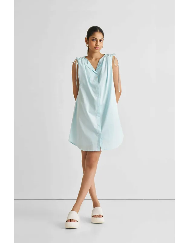 Shirt Dress With Shoulder Tie Details
