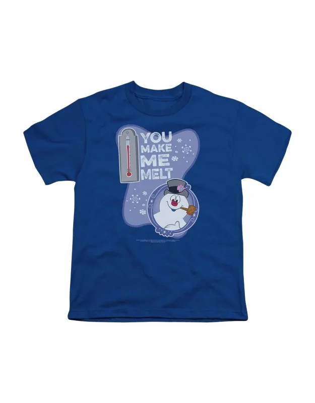 Frosty The Snowman Melt Short Sleeve Tee - Stylish For Everyday Wear, 100% Cotton