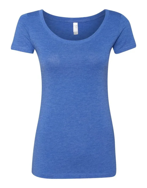 Next Level Triblend Scoop Neck T-shirt With Satin Label And Set-in Baby Rib Collar