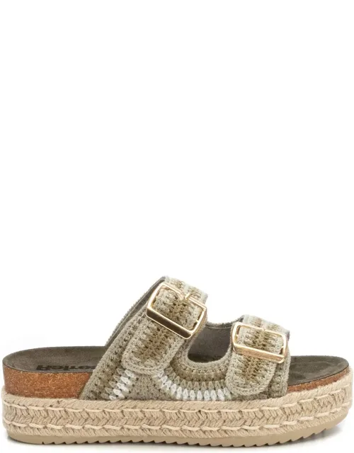Refresh Cork Footbed Crochet Sandals
