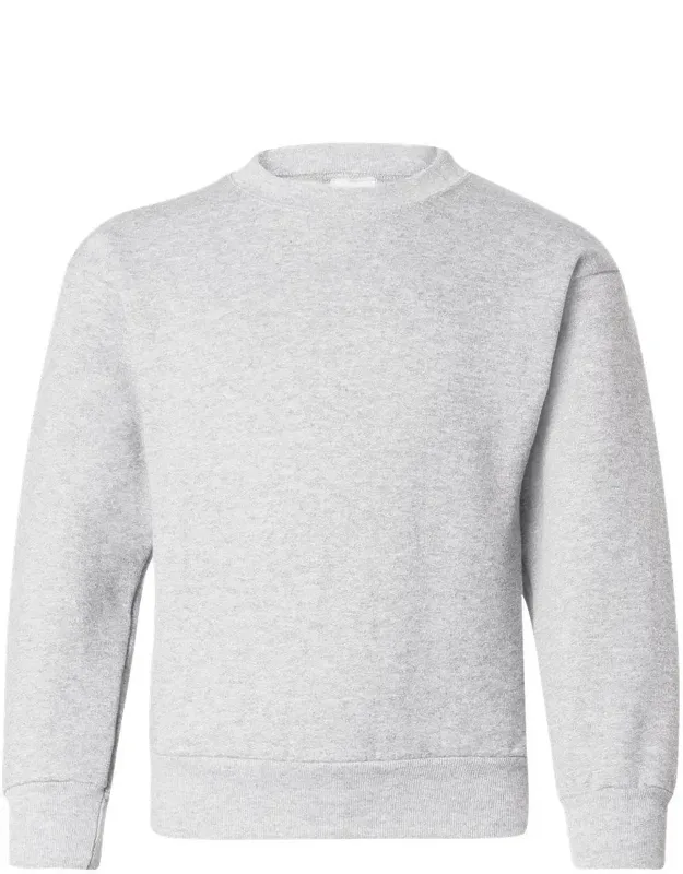 Ecosmart Youth Crewneck Sweatshirt - Low-pill Fleece, Double-needle Stitched