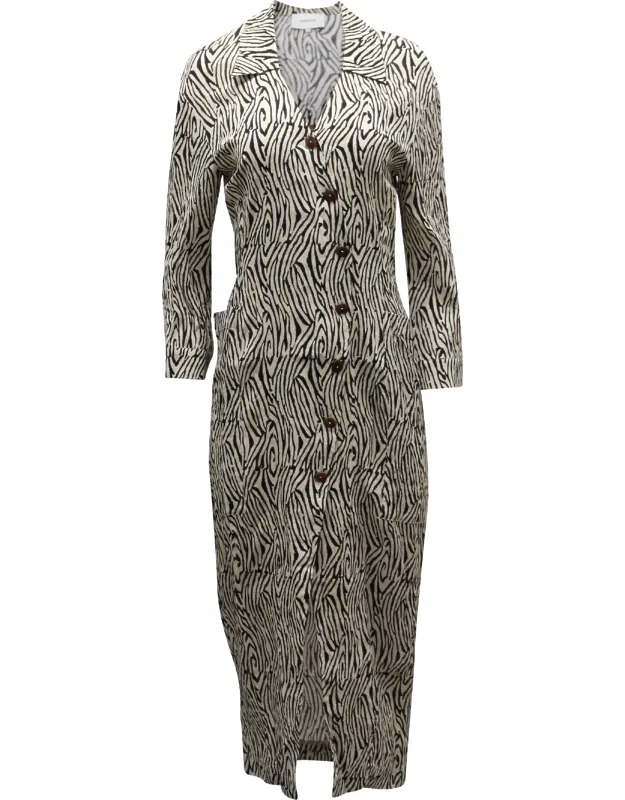 Capri Zebra-print Midi Dress