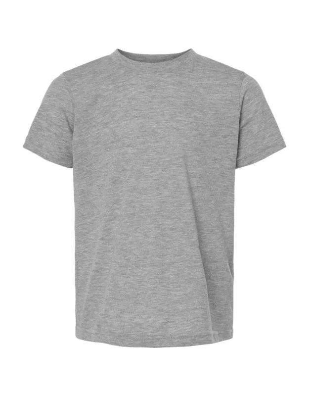 Tultex Poly-rich T-shirt With Ribbed Collar And Double Needle Stitching
