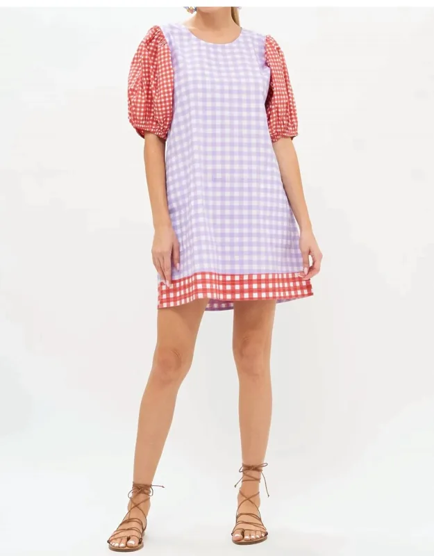 Puff Crew Neck Dress