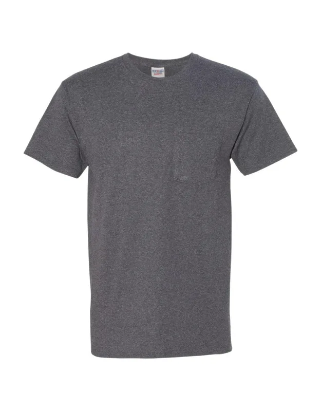 Dri-power T-shirt With A Pocket - Advanced Moisture-management Performance, Noticeably Softer Hand