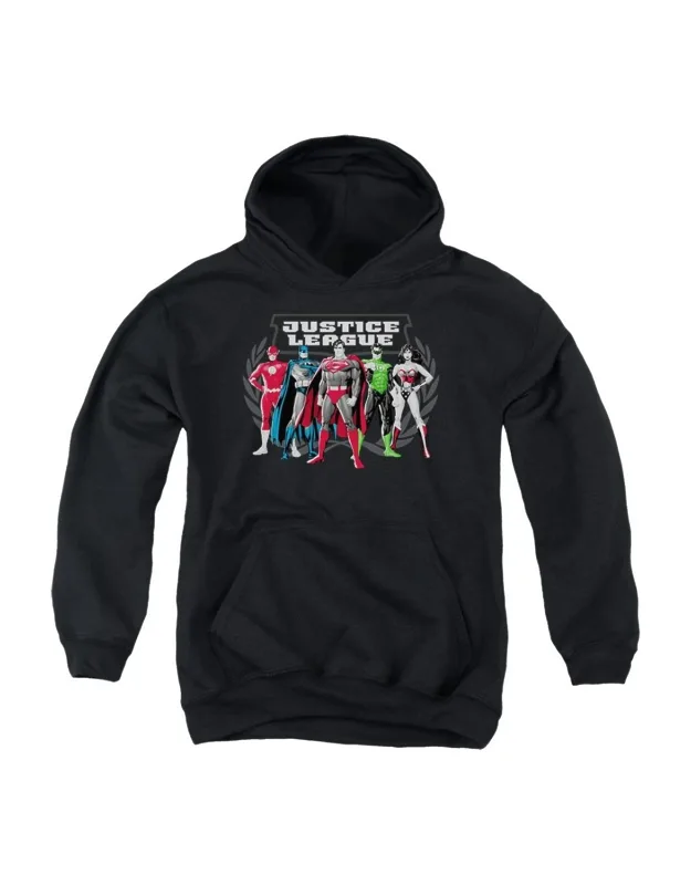 Justice League Of America The Big Five Youth Pull Over Hoodie - Stylish Everyday Wear