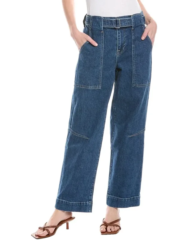 Belted Cropped Jeans