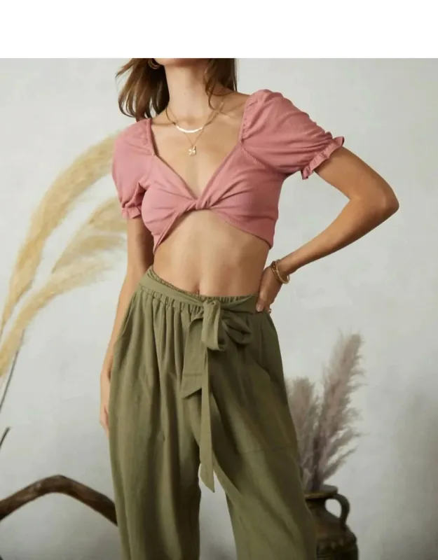 Twist Front Crop Top