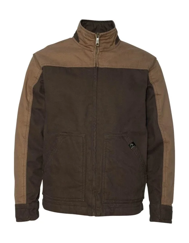 Dri Duck Horizon Boulder Cloth Canvas Jacket With Insulated Front Pouch Pockets And Zip-through Funnel Collar