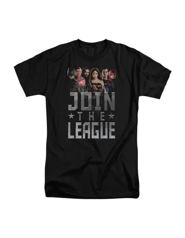 Justice League Movie Join The League Short Sleeve Adult Tall Tee 100% Cotton