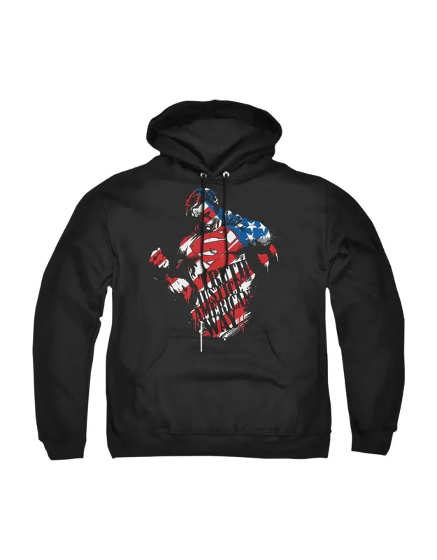 Superman The American Way Hoodie - 50% Cotton, 50% Polyester