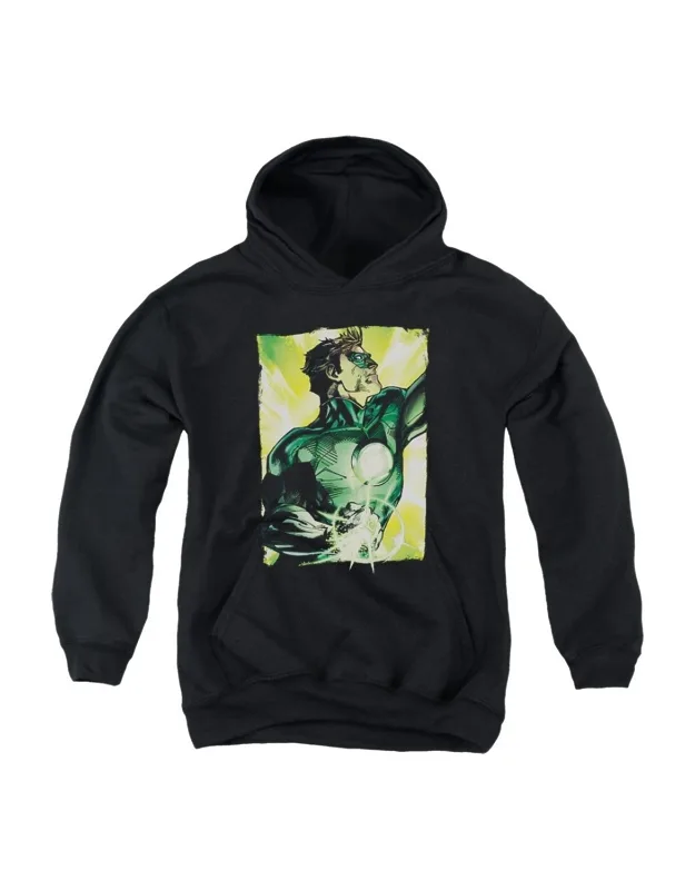 Green Lantern Up Up Youth Pull Over Hoodie - Stylish And Great For Everyday Wear