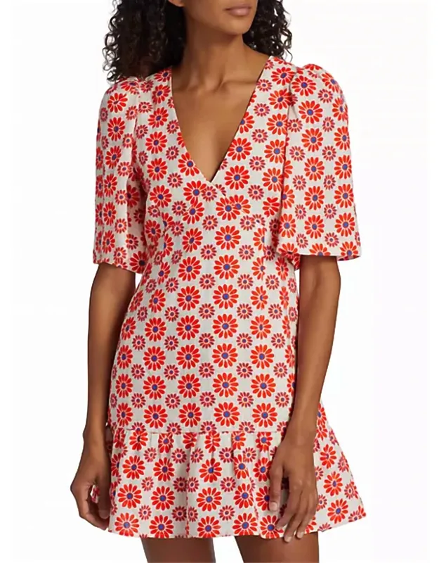 Mini Dress In Retro Fleur