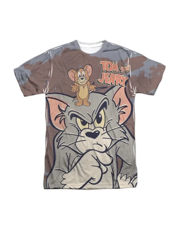 Tom And Jerry Up To No Good Short Sleeve Poly Crew Tee / T-shirt