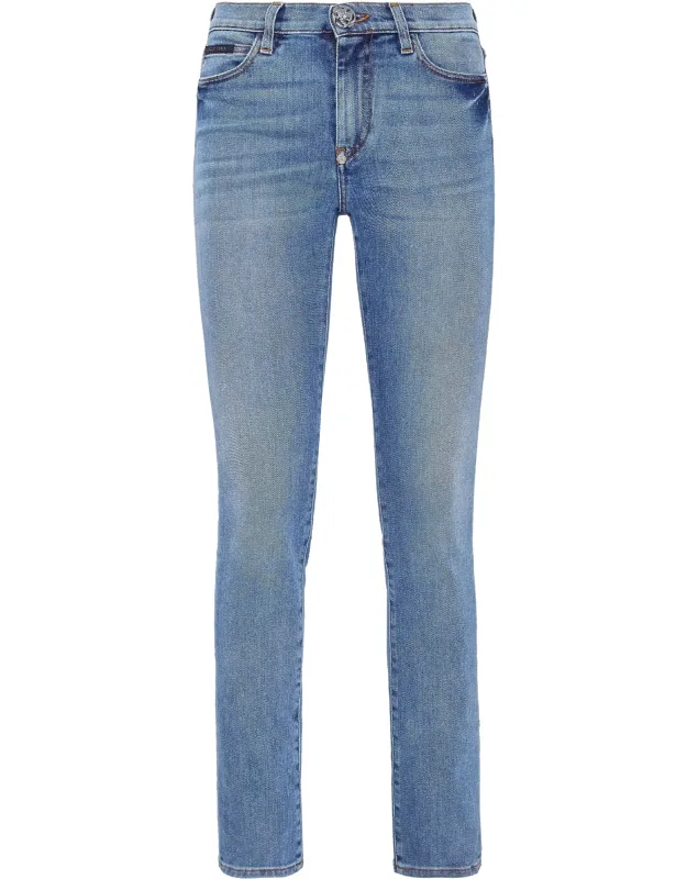 Denim Trousers Regular Fit Single Jewel Button, Pp Hexagon