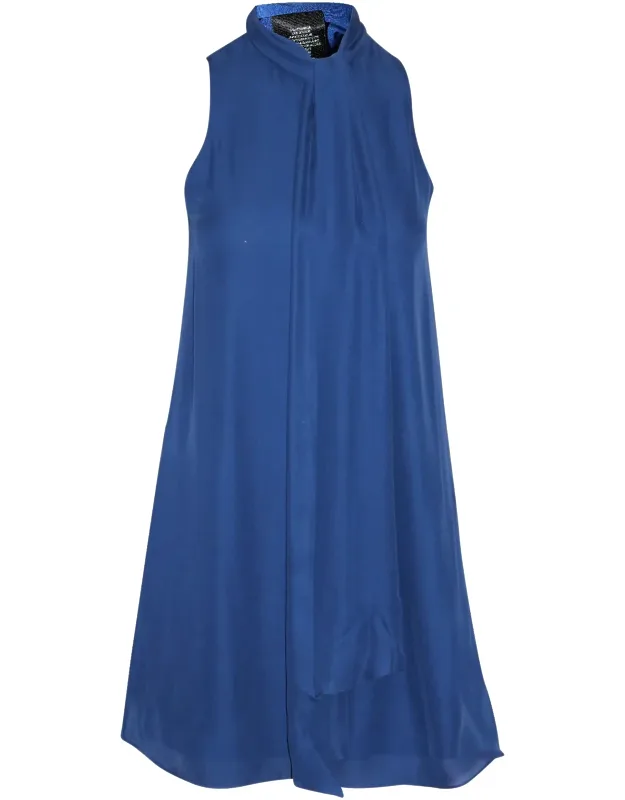 Cassidy Tie Neck Mini Dress