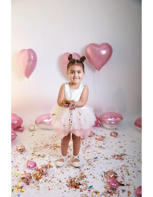 Flamingo Solid Tutu Dress