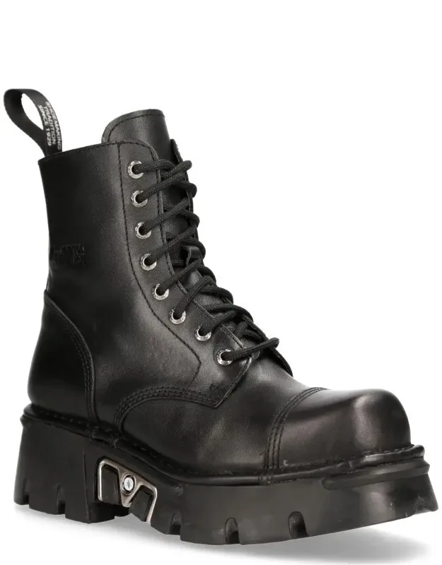 Leather Military Biker Boots