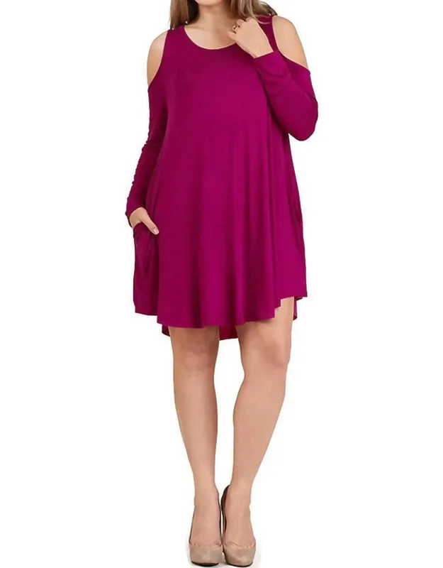 Cold Shoulder T-shirt Dress