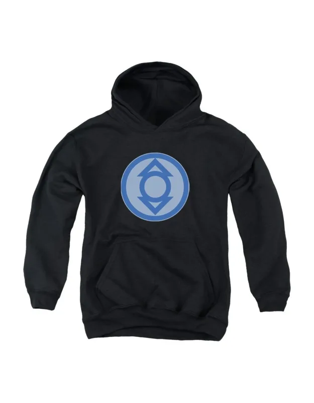 Green Lantern Indigo Symbol Youth Pull Over Hoodie - Stylish And Easy