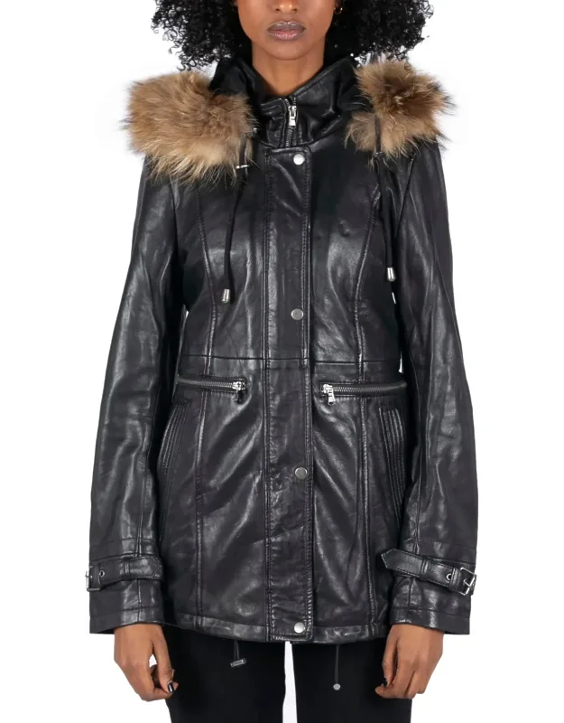 Removable Hooded Parka Coat