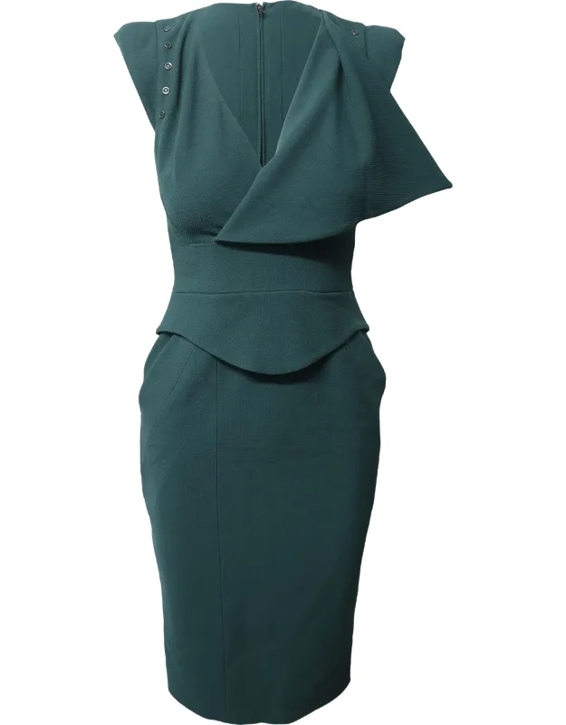 Peplum Midi Dress