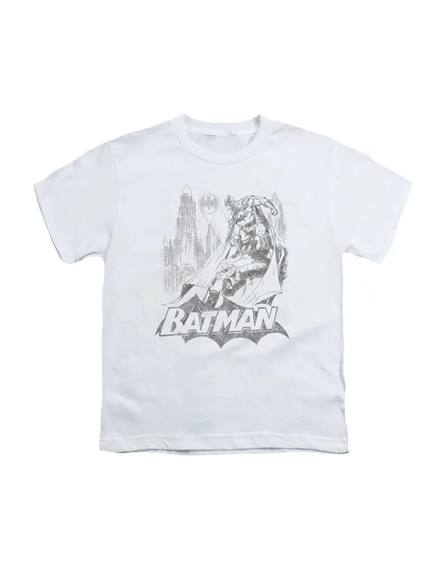 _batman Bat Sketch Short Sleeve Tee - Stylish, Everyday Wear_