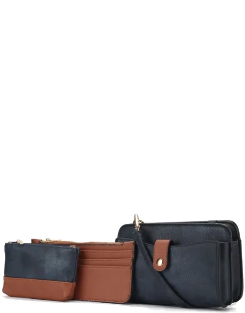 Muriel Vegan Leather Crossbody Bag With Card Holder And Small Pouch 3 Pieces