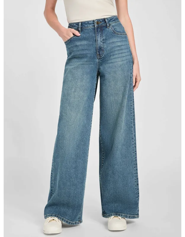 Lisbeth Wide Leg Denim Pants