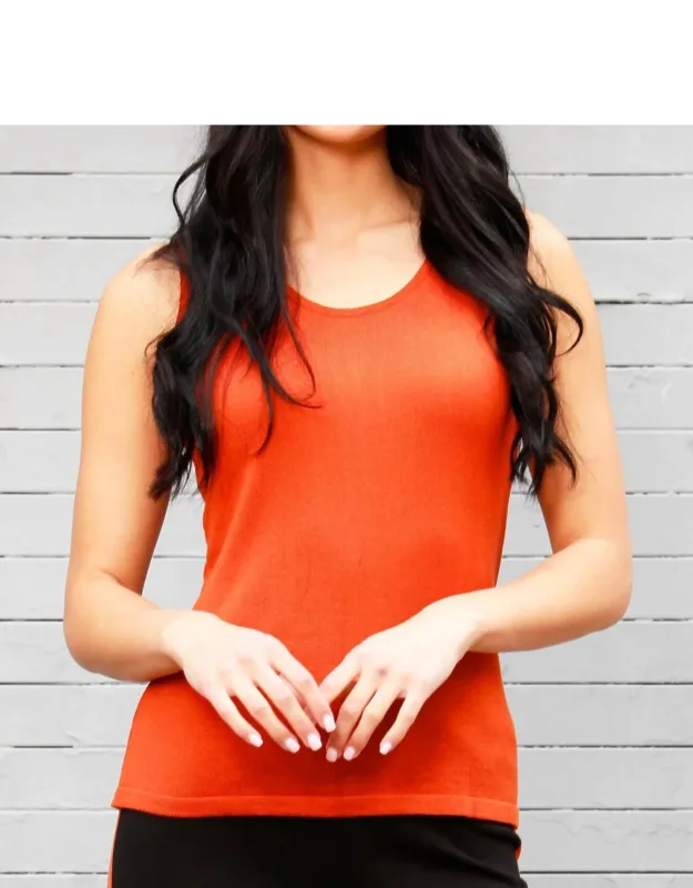 Knit Tank - Scoop Neck, Sleeveless